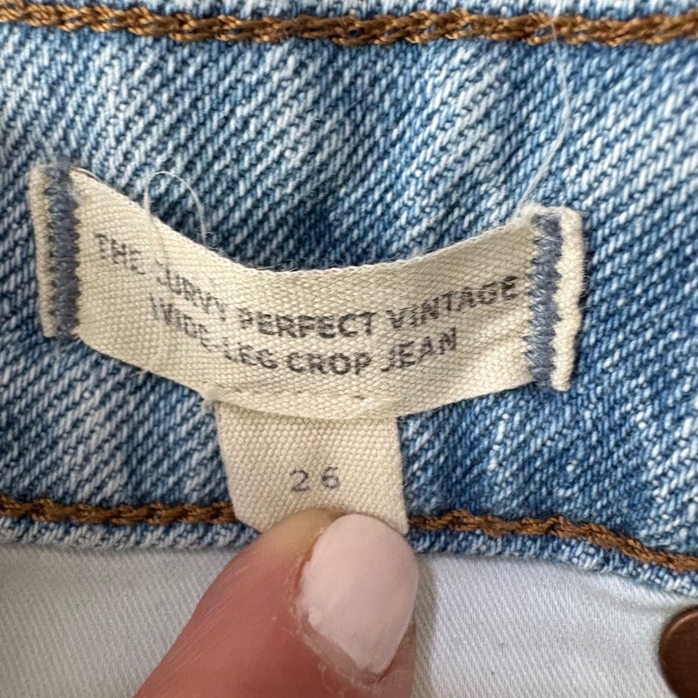 Madewell The Curvy Perfect Vintage Wide-Leg Crop Jean | Size 26 - Picture 9 of 10
